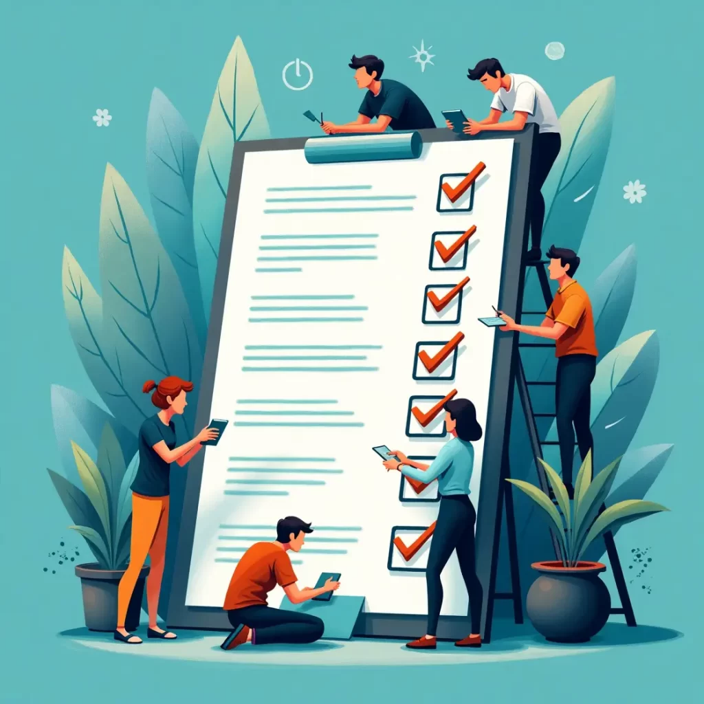 Flux Dev A meticulously organized checklist bustling with anim 2 copy