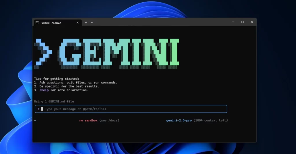Gemini CLI چیست؟ راهنمای کامل خط فرمان هوش مصنوعی گوگل برای برنامه نویسان 1 gemini cli چیست
