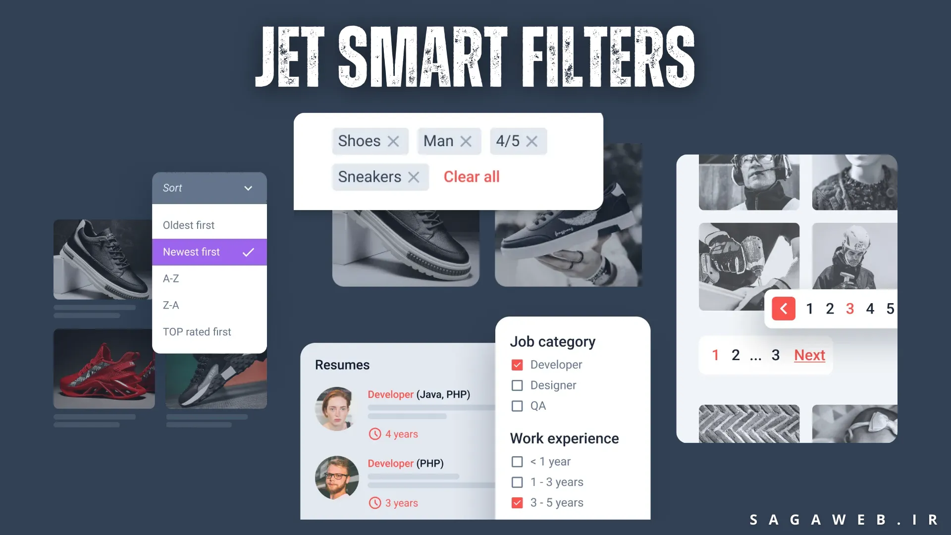 افزونه جت اسمارت فیلتر | JetSmartFilters 2 ویژگیهای افزونه جت اسمارت فیلتر
