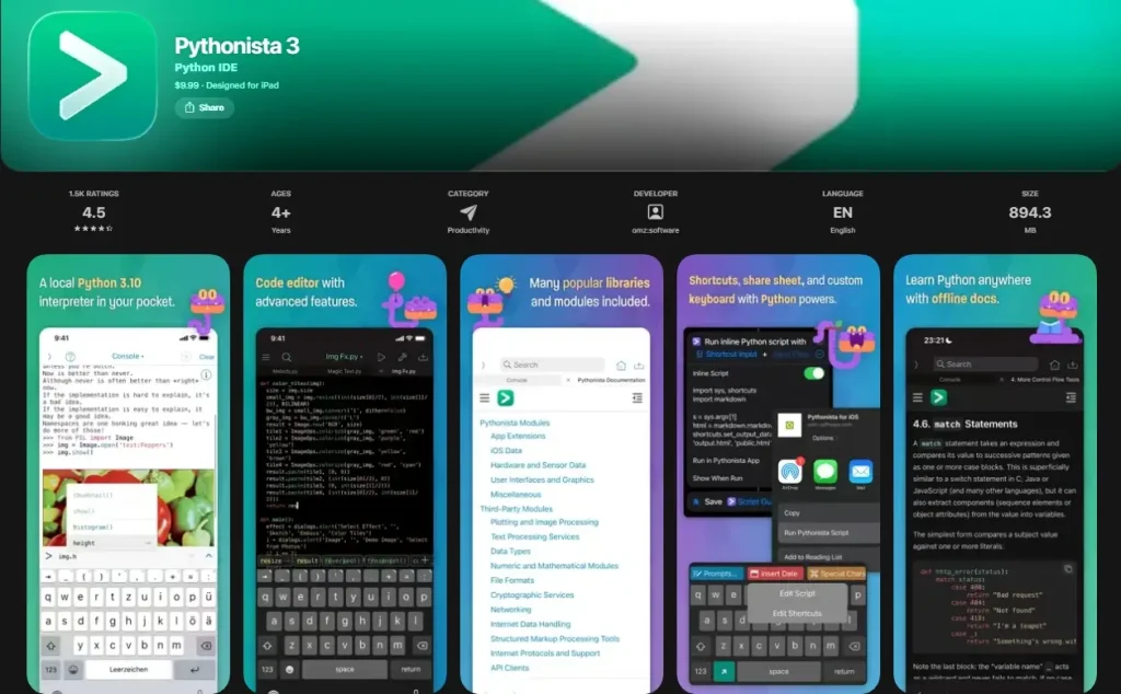 برنامه نویسی پایتون با گوشی | تبدیل گوشی به محیط کدنویسی 3 pythonista3